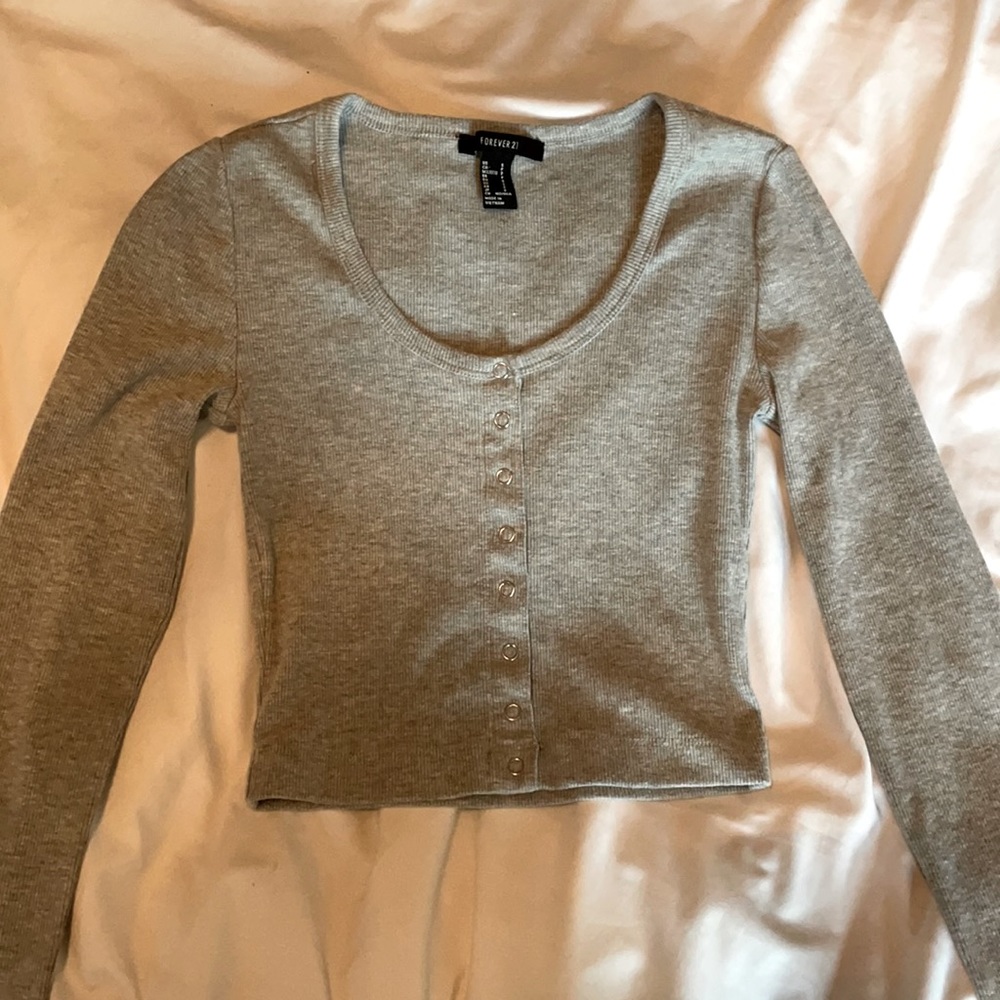 long sleeve forever 21 button down